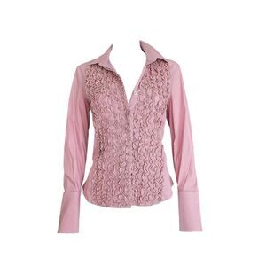 y2k vintage regency ruffle blouse